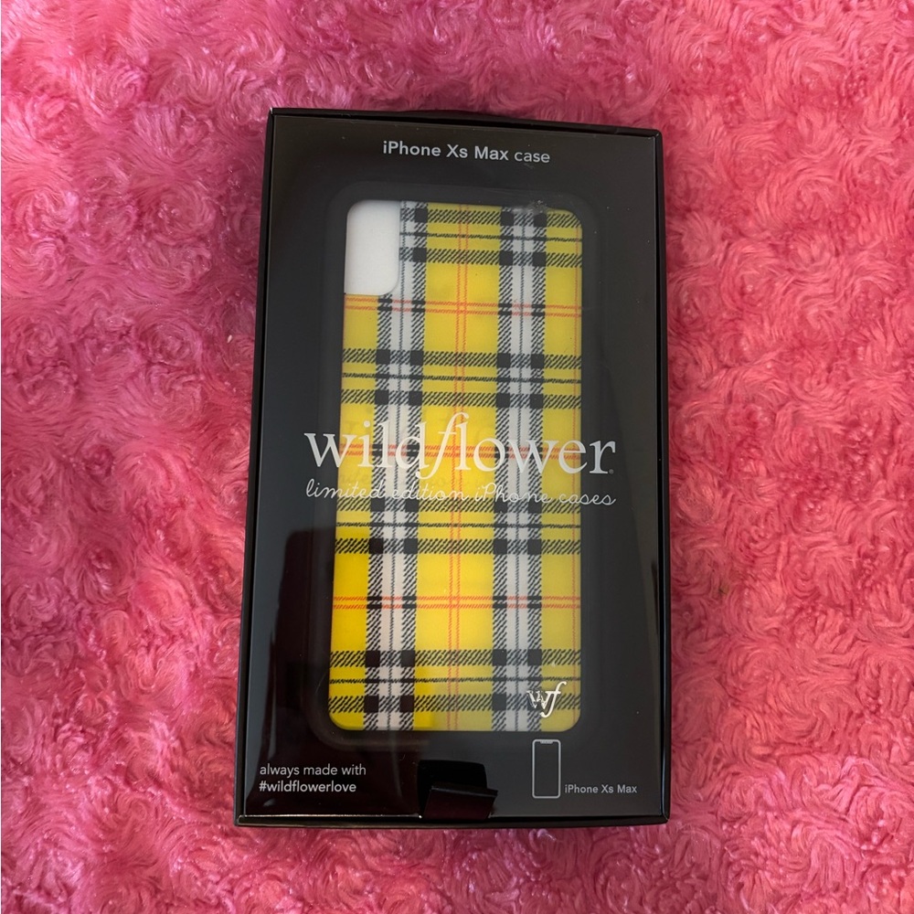 Wildflowers iPhone Xs Max Case - Yellow and Black Plaid